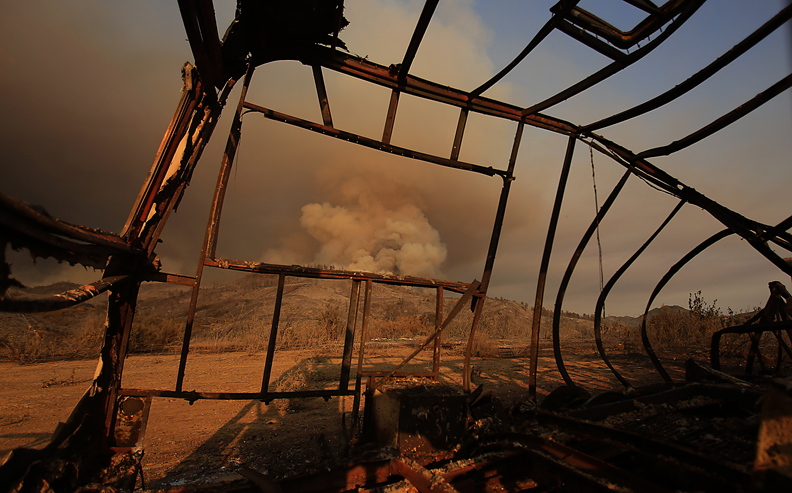 The Rocky fire blows up,Thursday July 30, 2015 near Lower Lake . (Kent Porter / Press Democrat) 2015
