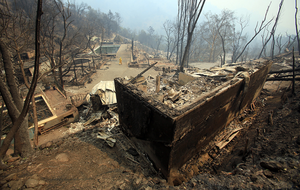 Harbin Hot Springs was destroyed bt the Valley fire in Middletown. (Kent Porter Press Democrat) 2015