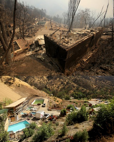 Harbin Hot Springs near Middletown, Sept, 14, 2015 after the Valley fire swept through. In August 2016, the popular resort is looking to reopen for the holidays. (Kent Porter / The Press Democrat) 2016
